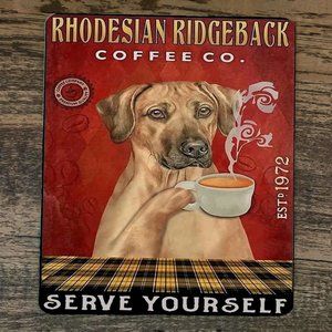 Mouse Pad Rhodesian‎ Ridgeback Coffee Serve Yourself